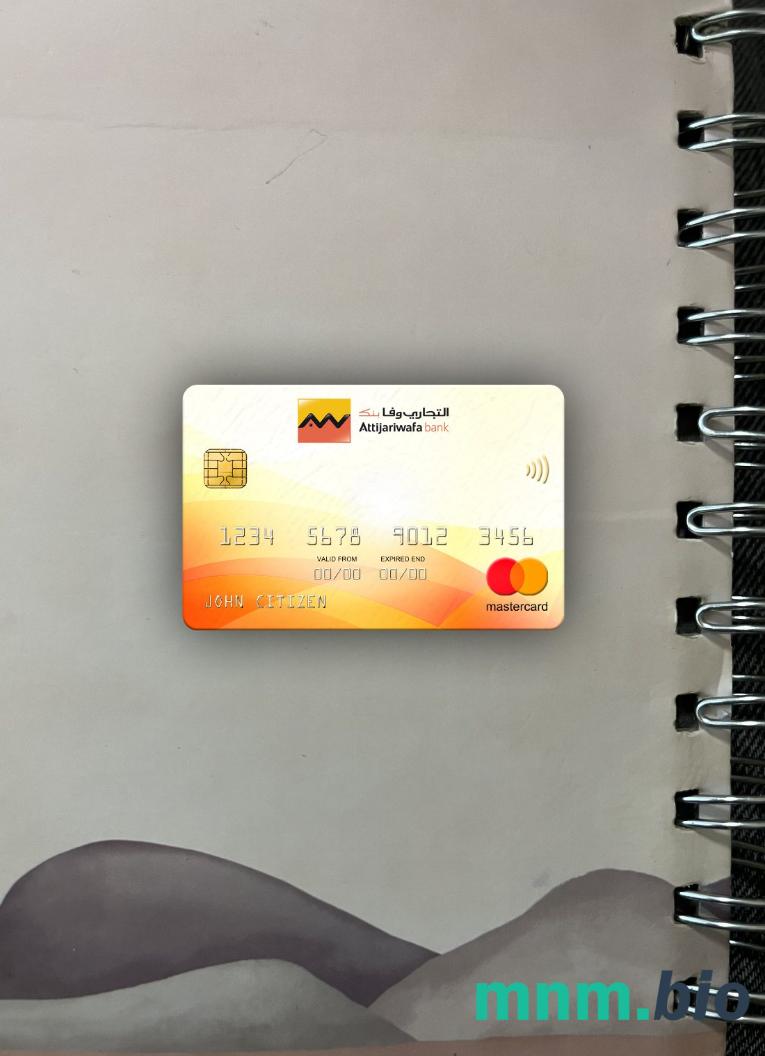 Senegal Attijariwafa bank wygląd zdjęcia mastercard skan PSD + zdjęcie